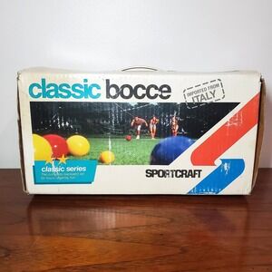 Vintage Sportcraft Classic Series Bocce Ball Set - Made in Italy - Backyard Game